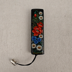Флешка USB в футляре с ручной росписью "Полевые цветы"