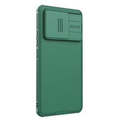 Чехол зеленого цвета (Dark Green) с защитной шторкой для камеры от Nillkin на Xiaomi Redmi K70 Ultra, серия CamShield Pro Case