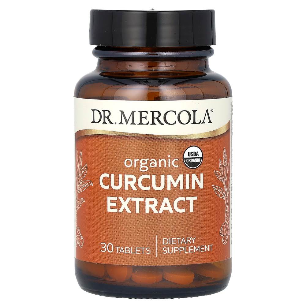 Dr. Mercola, Органический экстракт куркумина, 30 таблеток
