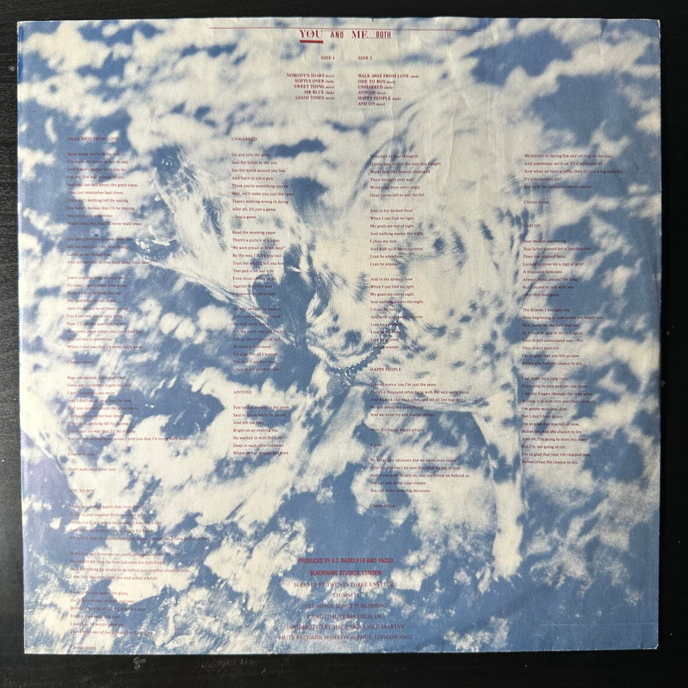 Yazoo - You And Me Both (Швеция 1983г.)