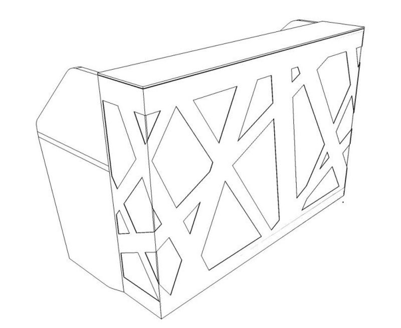 Стойка ресепшн прямая с LED подсветкой