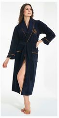 Халат женский махровый 4340 темно-синий NUSA