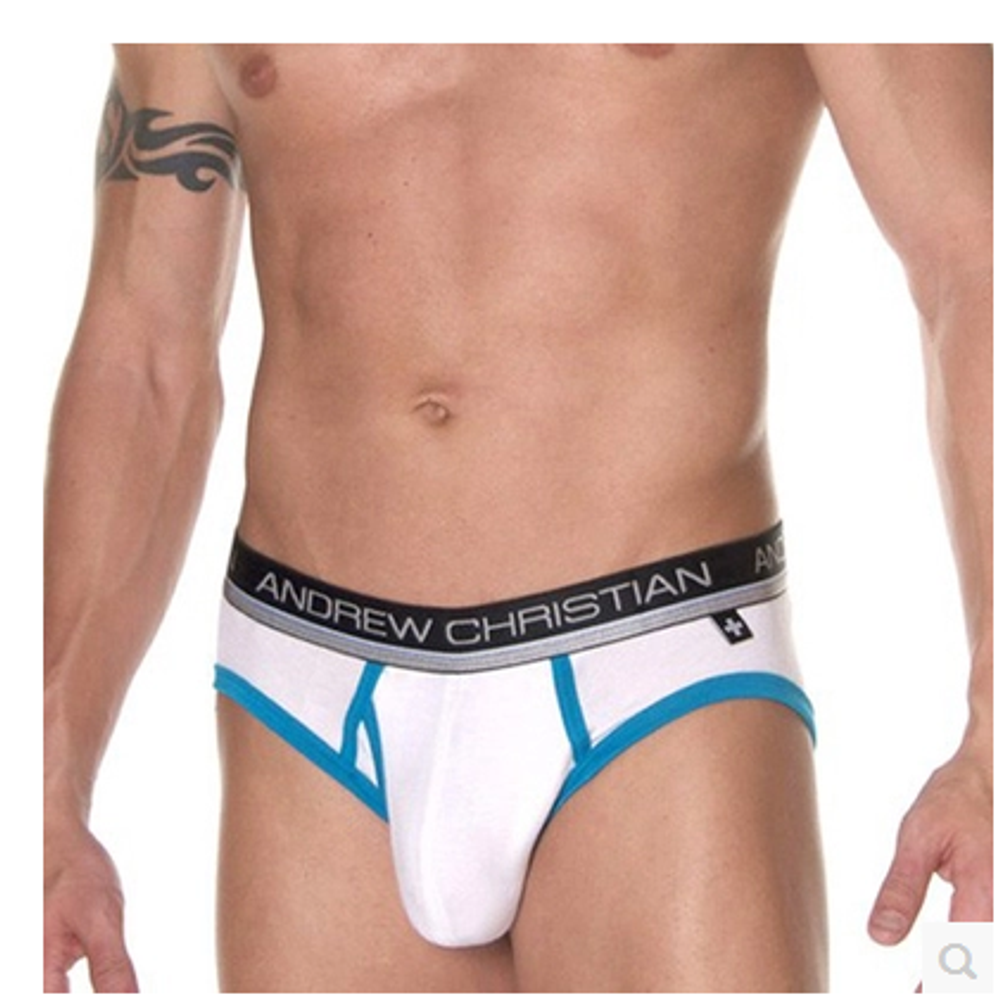 Мужские трусы брифы белые Andrew Christian Air Sculpt Brief White   AC3-M114