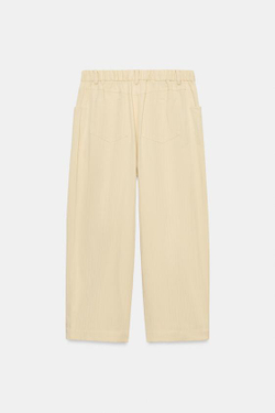 ZARA БРЮКИ ИЗ ТКАНИ «ЁЛОЧКА» — ZW COLLECTION, ЦВЕТ СЛИВОЧНОГО МАСЛА