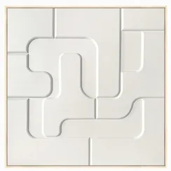 Постер Volumetric 100х100 см, 3D-фактура, бежевый