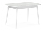 Стол стеклянный Woodville Бейкер 120(152)х70х75 белый