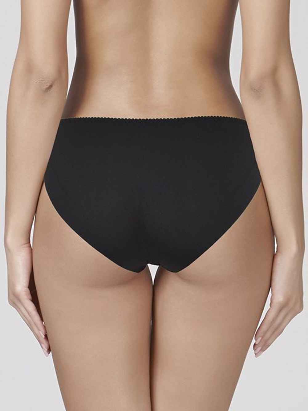 Трусики-слипы со средней линией талии (Размер: XXL) (Цвет: черный)