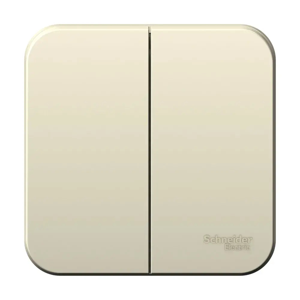 BLANCA О/У 2-клавишный ВЫКЛЮЧАТЕЛЬ (сх.5), 10А, 250В, МОЛОЧНЫЙ