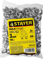STAYER DIN 741 3 мм, зажим троса, 100 шт (30535-03)