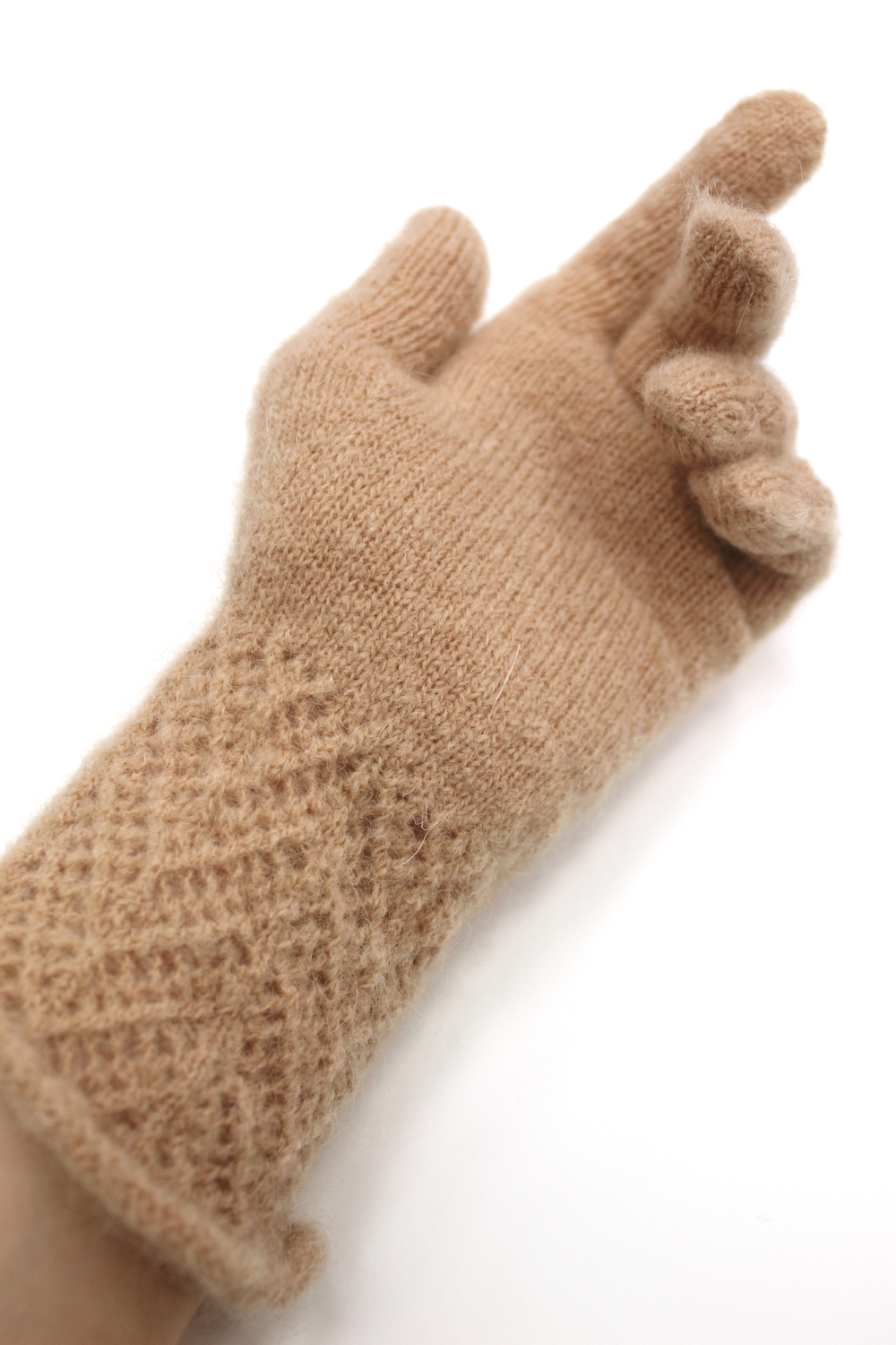 Перчатки ажурные ПЧ237-08 бежевый