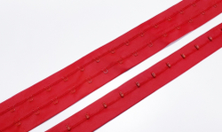 Крючки-петли на ленте, красный, (Арт: KPL-100)