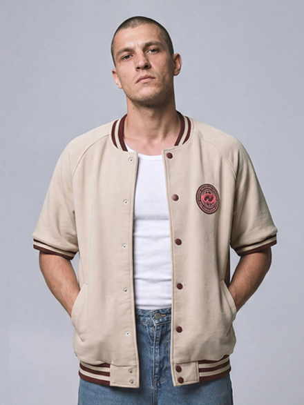 Short Sleeve Bomber Бежевый