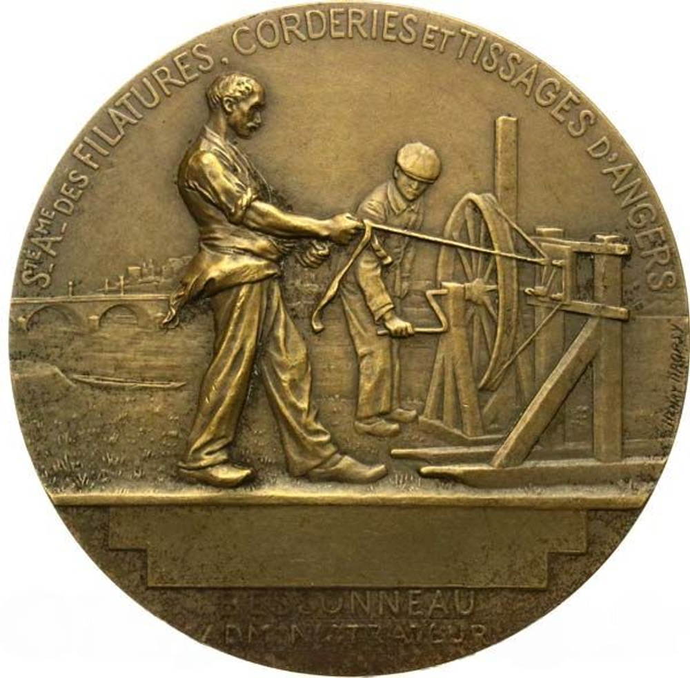 France, Société des Filatures, Corderies et Tissages d'Angers Medal, Date Unknown