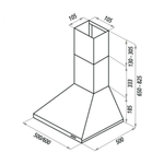 Вытяжка встраиваемая CIARKO Delta +F 50 см (беж)