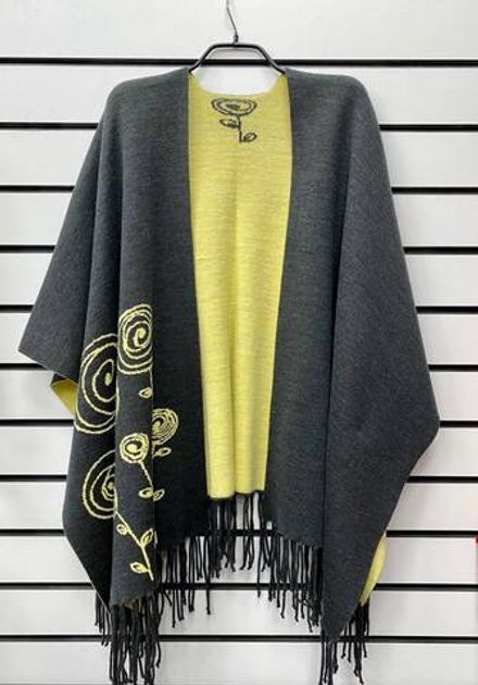 Накидка женская НК533-24/17 "Розы" желтая