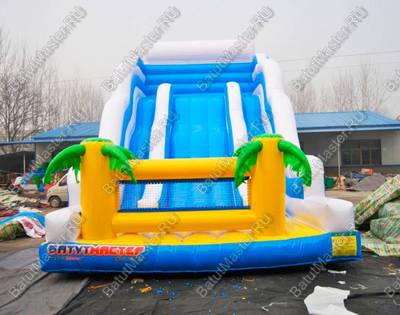 Большой надувной батут-горка "Волна - 2" 10*6*8 м