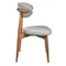 Стул Mod, светло-серое букле, каркас из массива бука в цвете орех