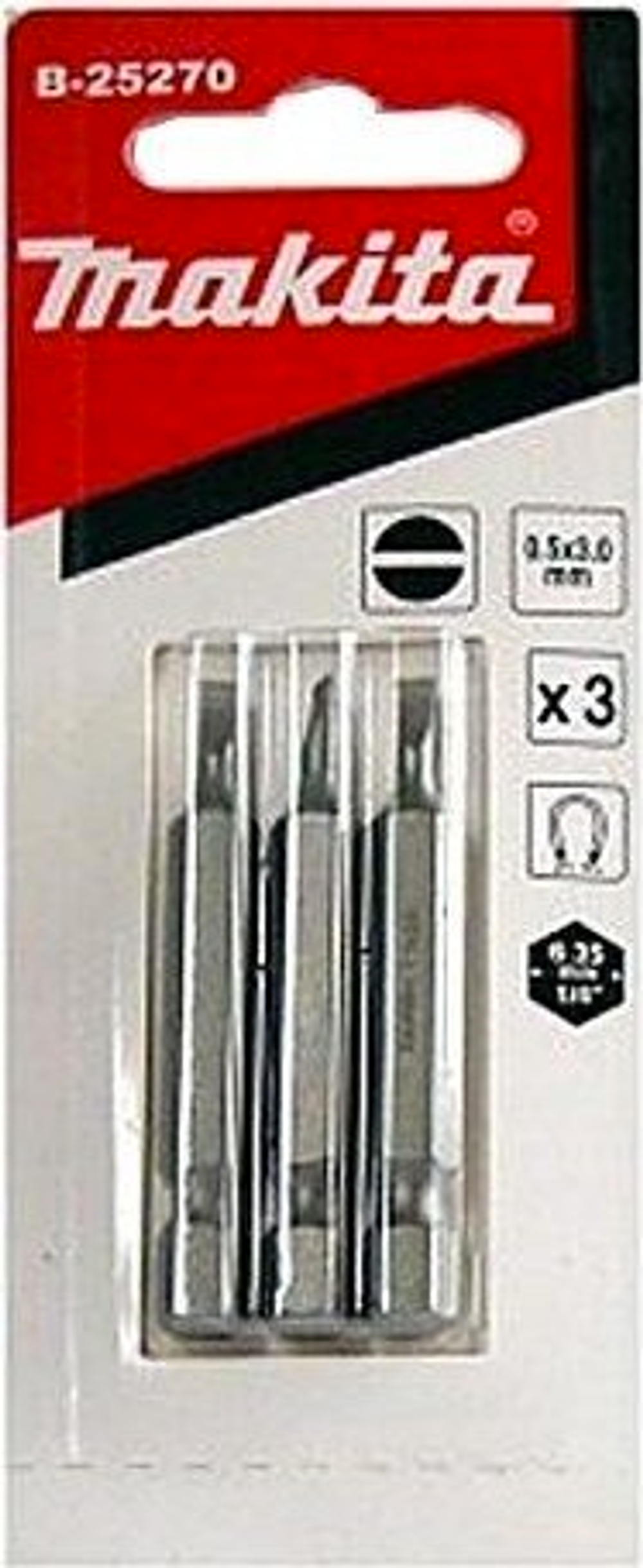 Насадка SL0.8x5.5, 50 мм, E-form (MZ), 3 шт. Makita B-25301 PZ3 25 мм C-form 10 шт.