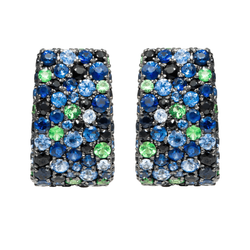 Серьги с Сапфирами и Цаворитами, E0256-1/7