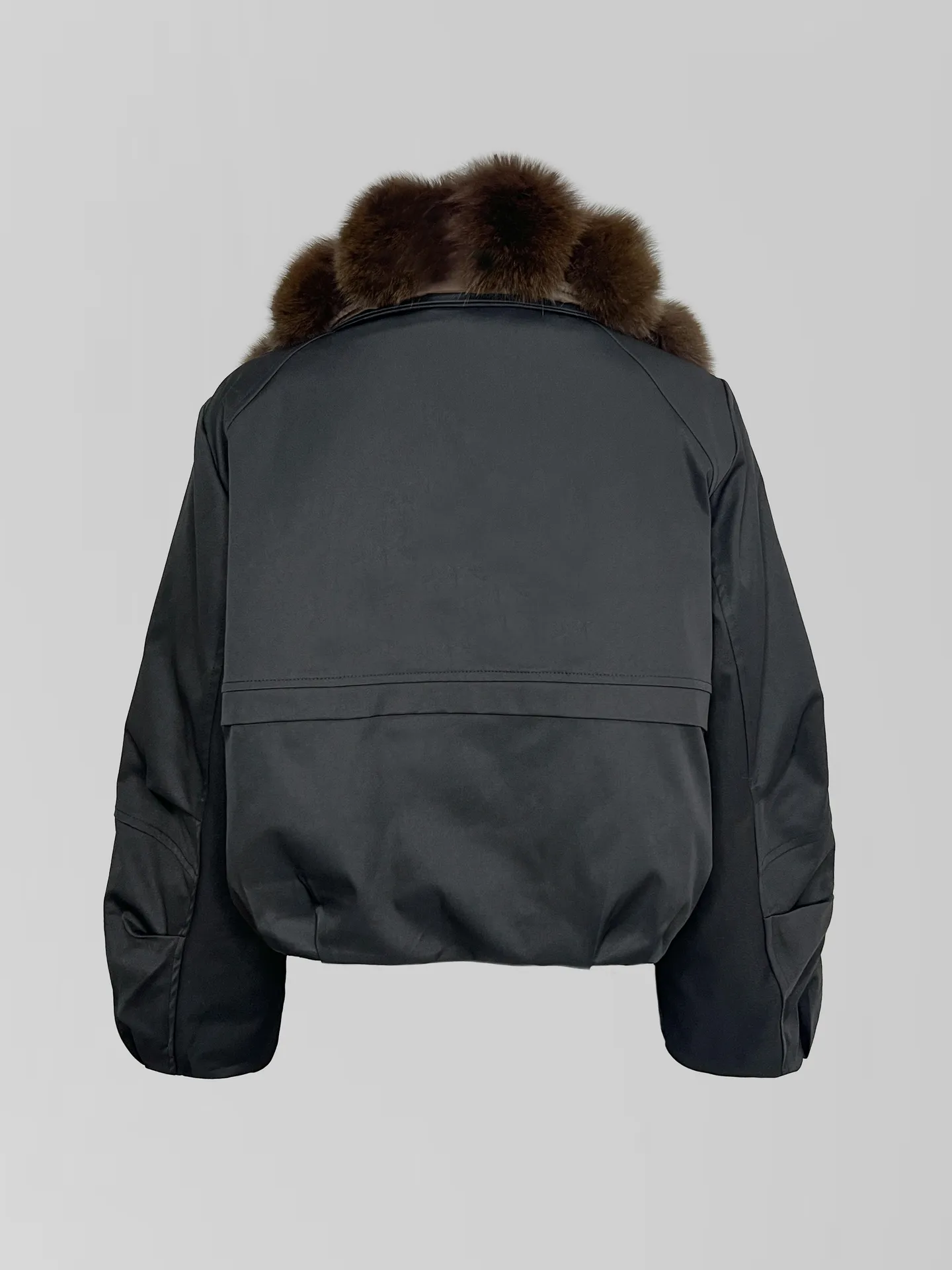 Куртка-парка 2532 укороченная со съемным воротником из меха