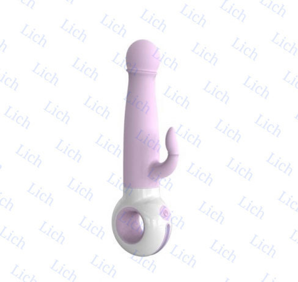 Розово-белый вибромассажер для стимуляции точки G и анальной стимуляции, 18 см