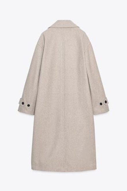 ZARA МЯГКОЕ ПАЛЬТО, БЕЖЕВЫЙ