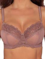 Бюстгальтер plus size с чашками на косточках и боковыми поддержками (Размер: 105F) (Цвет: нежно-розовый)