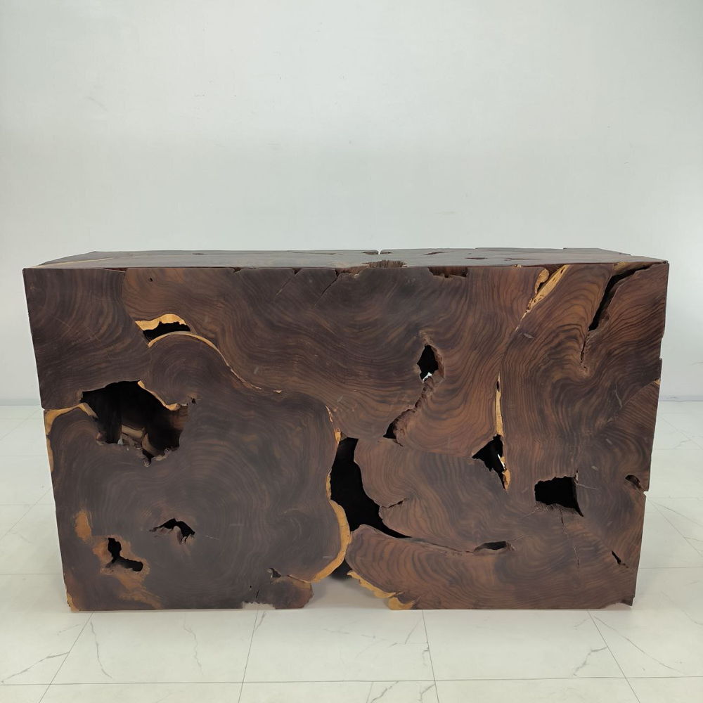 Консоль из корня тикового дерева 50094 Деви (138*40*80)