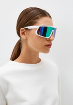 Спортивные очки HILX Big Head / Matt White Green / Green Lens