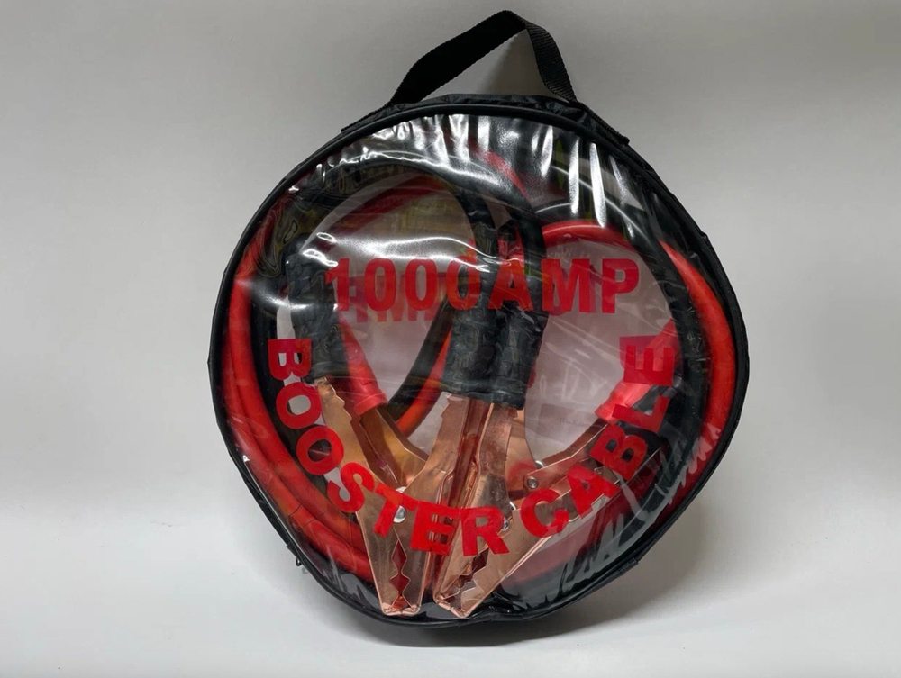 Провода (1000АMP, 2.0 метра) пусковые, прикуривания в сумке, утолщённая жила, морозостойкие, серия: RJ2337 старт кабель (2 шт. / комплект)