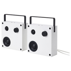 IKEA VAPPEBY  (ИКЕА ВАППЕБЙ)  -  Колонки Bluetooth, белые/2 шт gen 3, 20x20 см