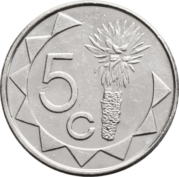 5 центов 1993-2015 Намибия
