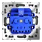 Розетка встраиваемая VOLTUM S70 с заземлением 16А, (титан) vls040106