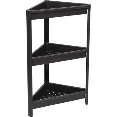 Полка угловая VIKEA подвесная 3-х ярусная (черный)