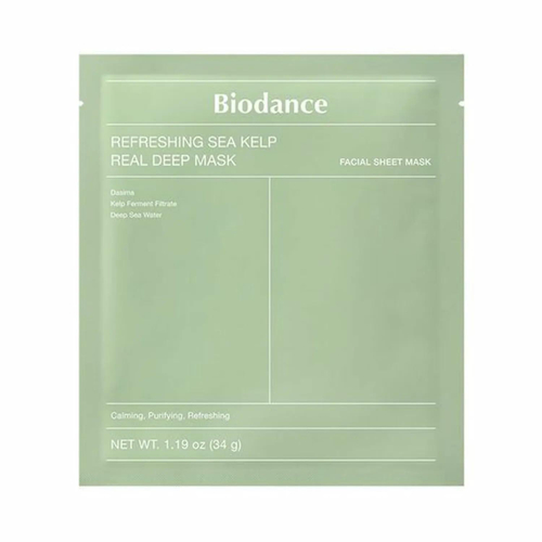 [Biodance] Refreshing Sea Kelp Real Deep Mask - Маска гидрогелевая с морскими водорослями, 34 гр