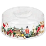 Крышка для СВЧ D250мм с декором Игрушки, Бесцветный