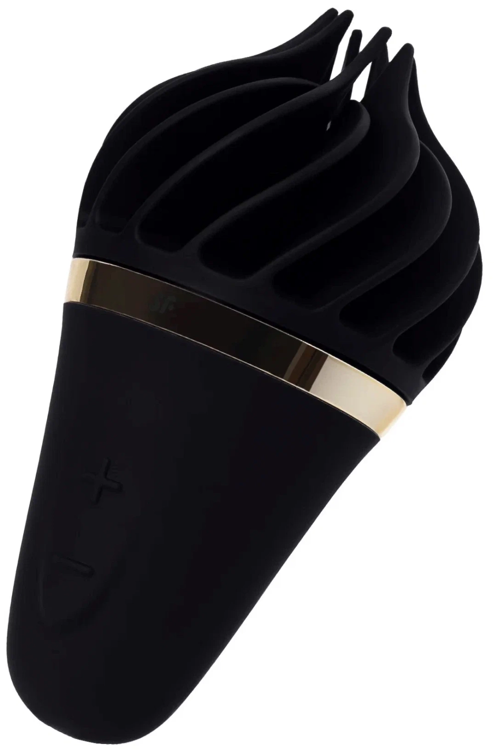 Вибратор с нежными лепестками Sweet Treat чёрный