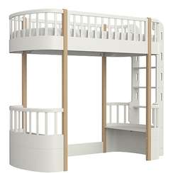 Кровать-чердак Classic (молочный)