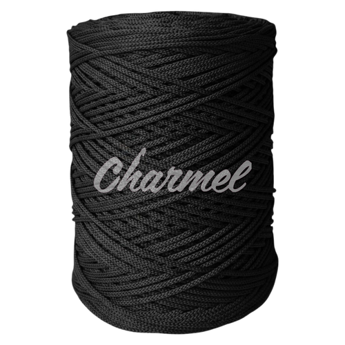 Black polyester cord 2mm