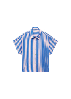 Рубашка в полоску с короткими рукавами