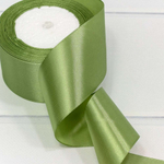 Лента Атласная 5см х 28м Сатин (Зеленый)