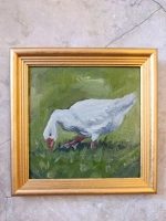 Картина маслом в рамке