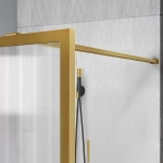 Душевое ограждение Vincea Walk-In 90 VSW-1HP900FLBG стекло рифленое/профиль брашированное золото
