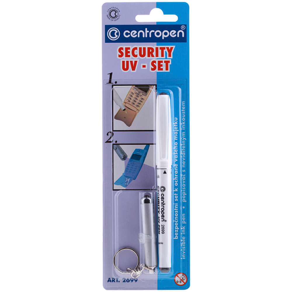 Маркер перманентный ультрафиолетовый  "Security UV-Pen", фонарик