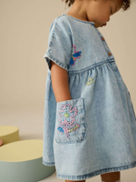 Платье джинсовое для девочки Next E86-992, Голубой