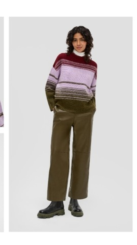 relaxed: Женские Брюки-кюлоты из экокожи