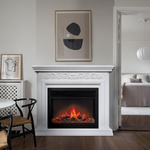 Каминокомплект Real Flame Leticia 26 WT с очагом Moonblaze Deluxe Black