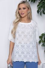 Блуза Воздушная НЬЮ (белая) Б10446 LT Collection