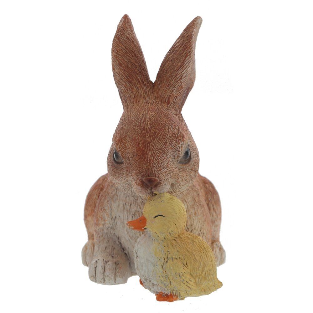 GAEM Фигурка декоративная "Заяц с утенком", L10 W6 H10,5 см