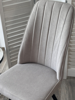 Стул ПРОВАНС 360 град. поворот. B22 Серый, велюр / черный каркас, М-City